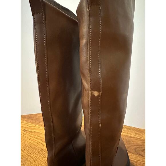 Steve Madden The Gaige Leather Riding Boots - Brown - Size 8 Chic Fall Style - Picture 7 of 12